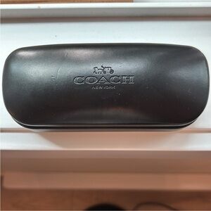 COACH hard shell Eyewear eyeglass Case black sunglasses case with cloth (new)